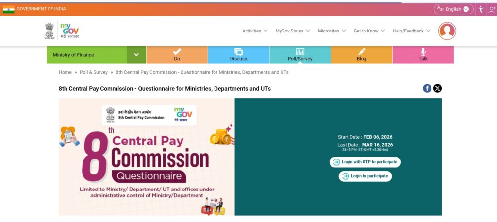 8th CPC Questionnaire